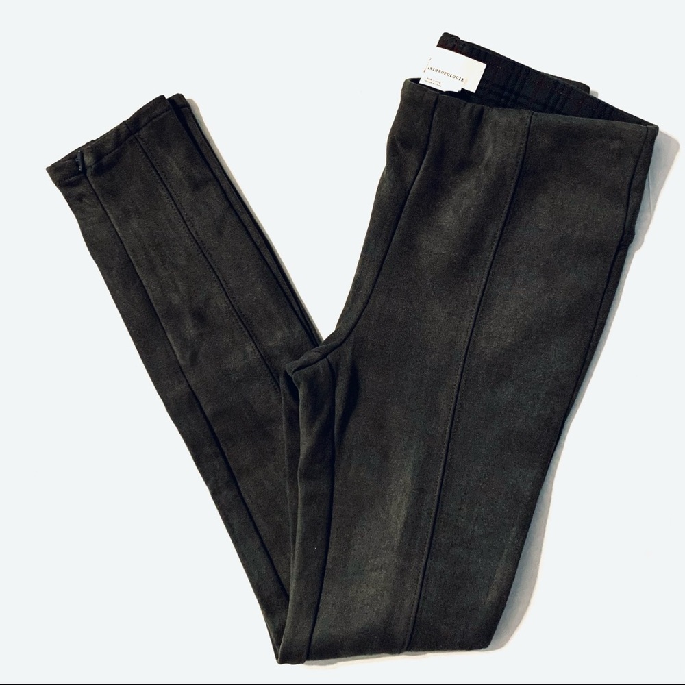 Anthropologie Faux Suede Stretch Legging Zip Ankle 25 - Picture 3 of 8
